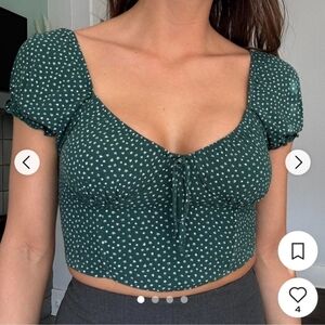 L.A. Hearts By PacSun Green Bustier Crop Top Size Large